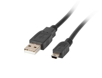 CABLE USB LANBERG 2.0 MACHO/MINI USB MACHO 1.8M NEGRO