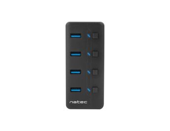 HUB NATEC MANTIS 2 USB 3.0 4 PUERTOS ON OFF CON ALIMENTADOR