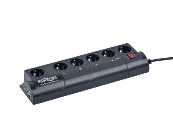 REGLETA GEMBIRD 6 TOMAS PROTEC ANTIPICO NEGRO PROGR.